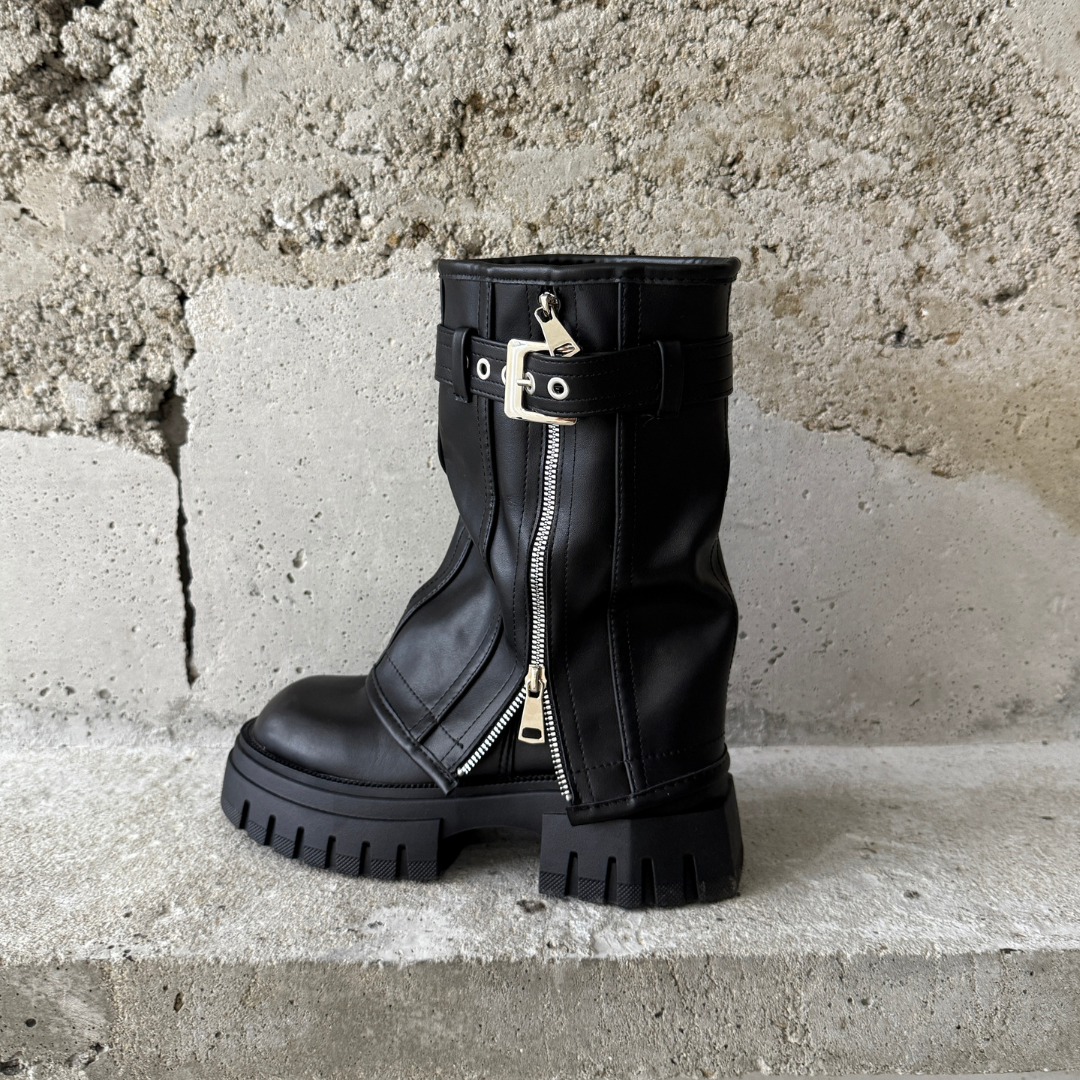 Asylum Platform Fold Over Chunky Boots