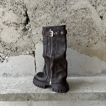 Asylum Platform Fold Over Chunky Boots