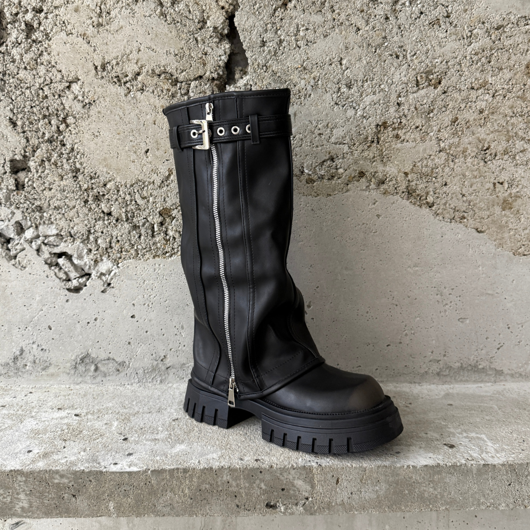 Asylum Platform Fold Over Chunky Boots