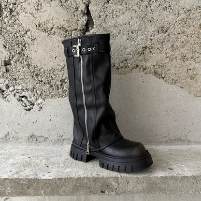 Asylum Platform Fold Over Chunky Boots