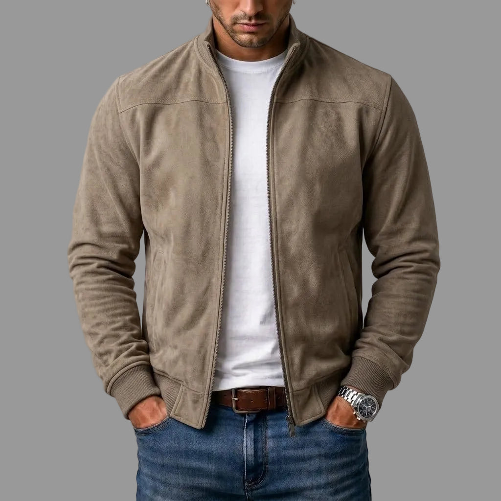 Noah Suede Bomber Jacket
