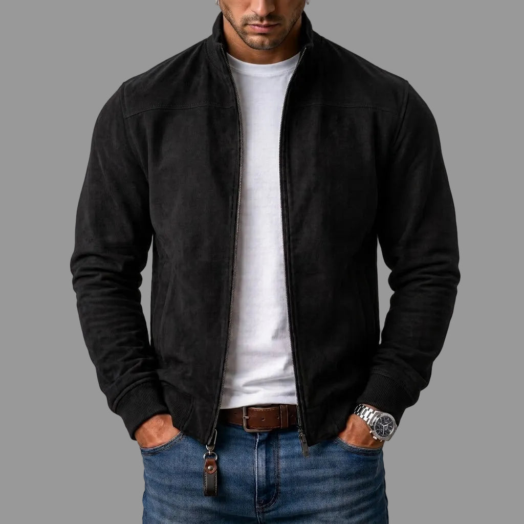 Noah Suede Bomber Jacket