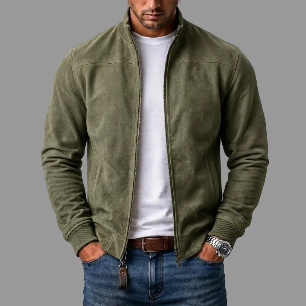 Noah Suede Bomber Jacket