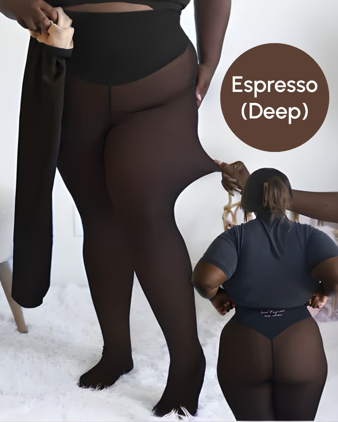 Snatched One-Seam Sheer Fleece Leggings