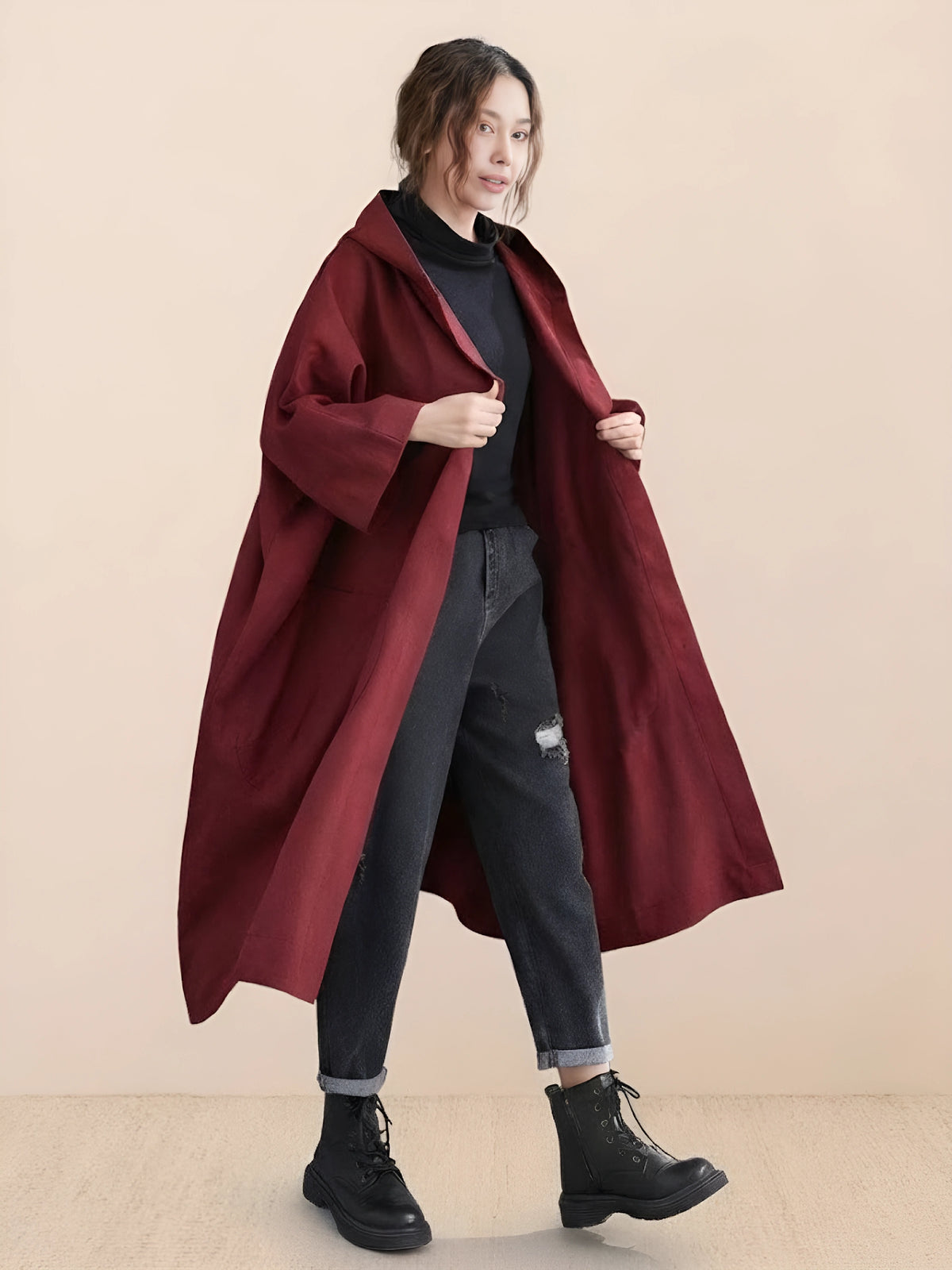 One Size Fits All Oversized Water Resistant Windbreaker Jacket