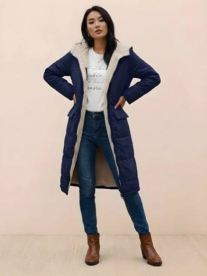 Sherpa-Lined Hooded Teddy Coat