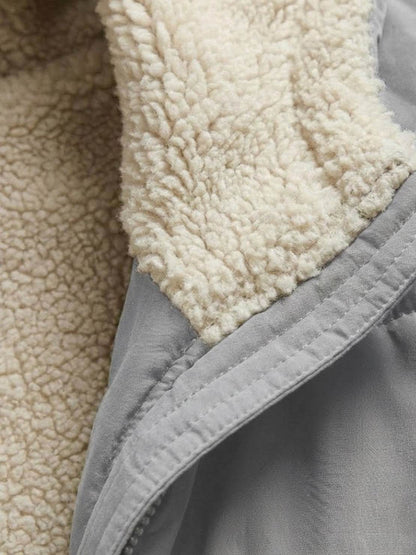 Sherpa-Lined Hooded Teddy Coat