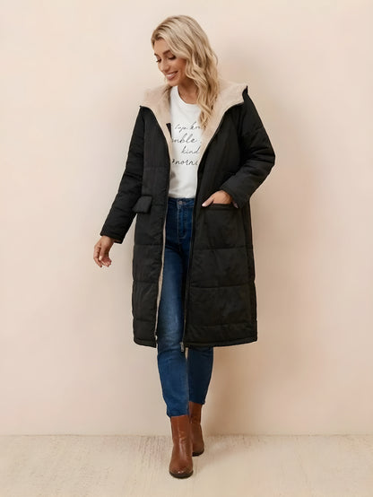 Sherpa-Lined Hooded Teddy Coat