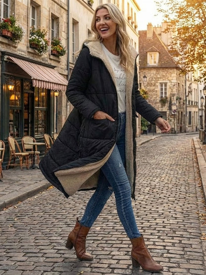 Sherpa-Lined Hooded Teddy Coat